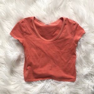 Salmon Silence + Noise Crop Top